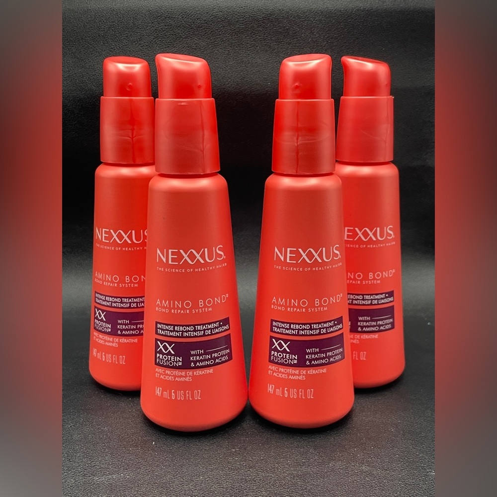 4 BOTTLES Nexxus Amino Bond Intense Rebond Hair Treatment FULL SIZE